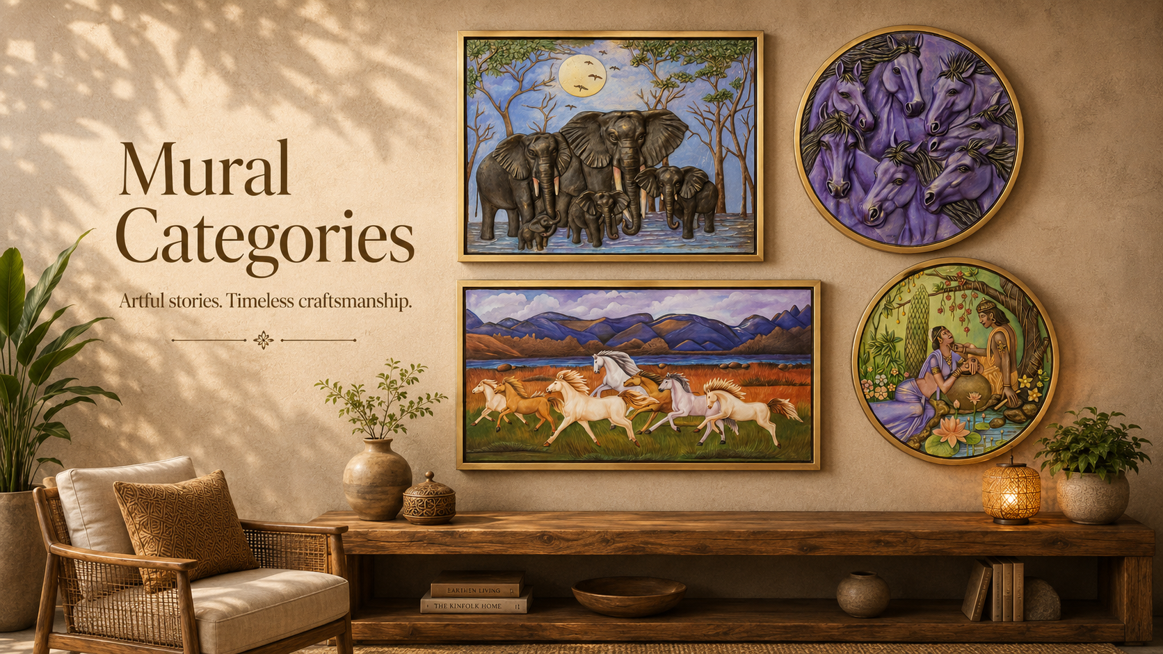 Premium wall art and decor display